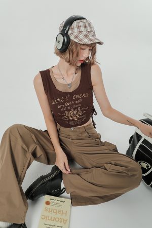 Summer Slim Fit Camisole T-Shirt - American Sweet Cool Style Sleeveless Fake Two-Piece Top for Women
