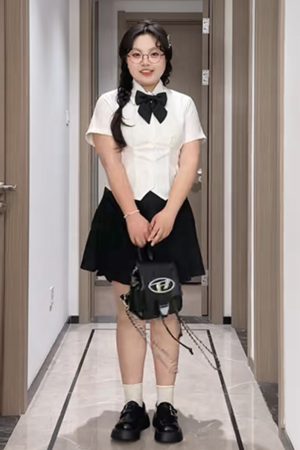 Summer Two-Piece Set for Women - Flattering Pleated Skirt &é®è‚‰ Shirt, Age-Reducing College Style JK Uniform, Perfect for Curvy Figures
