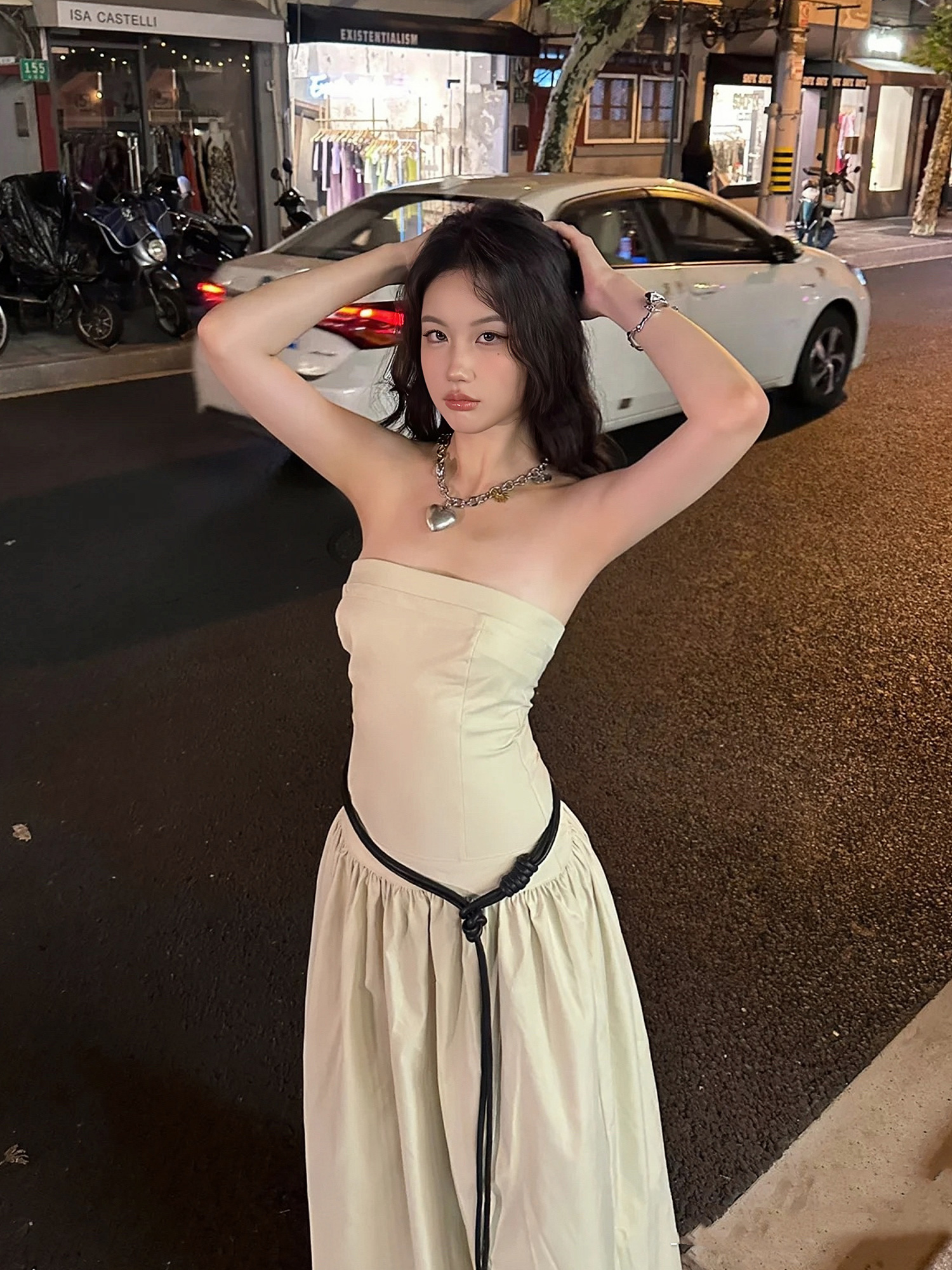 Summer Vintage Nylon Strapless Dress for Women - High-End French Style, Elegant and Chic for a Perfect Summer Look Summer Vintage Nylon Strapless Dress for Women - High-End French Style, Elegant and Chic for a Perfect Summer Look