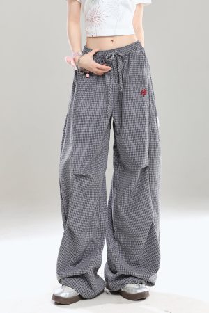 Summer Wide-Leg Casual Work Pants for Women - Loose BF Style, Curved Knife Design, American Jazz Dance Inspired