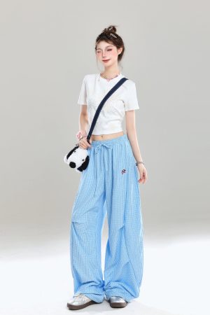 Summer Wide-Leg Casual Work Pants for Women - Loose BF Style, Curved Knife Design, American Jazz Dance Inspired