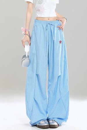 Summer Wide-Leg Casual Work Pants for Women - Loose BF Style, Curved Knife Design, American Jazz Dance Inspired