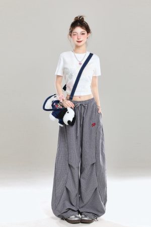 Summer Wide-Leg Casual Work Pants for Women - Loose BF Style, Curved Knife Design, American Jazz Dance Inspired