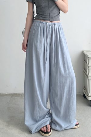 Summer Wide-Leg Sunscreen Pants for Women - Casual Thin Floor-Length Trousers for Work - Sun Yuzu Cool Style