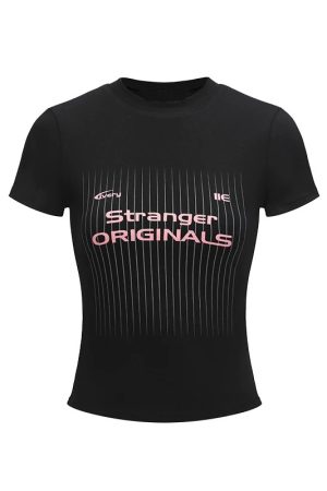 Summer Women's American Style Sports Jersey T-Shirt - Slim Fit Short Sleeve Crop Top with Letter Print