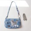 Sweet Cool Heart Cowboy Underarm Bag for Women - Y2K Chain Crossbody Bag, Trendy 90s Style, Unique Niche Design