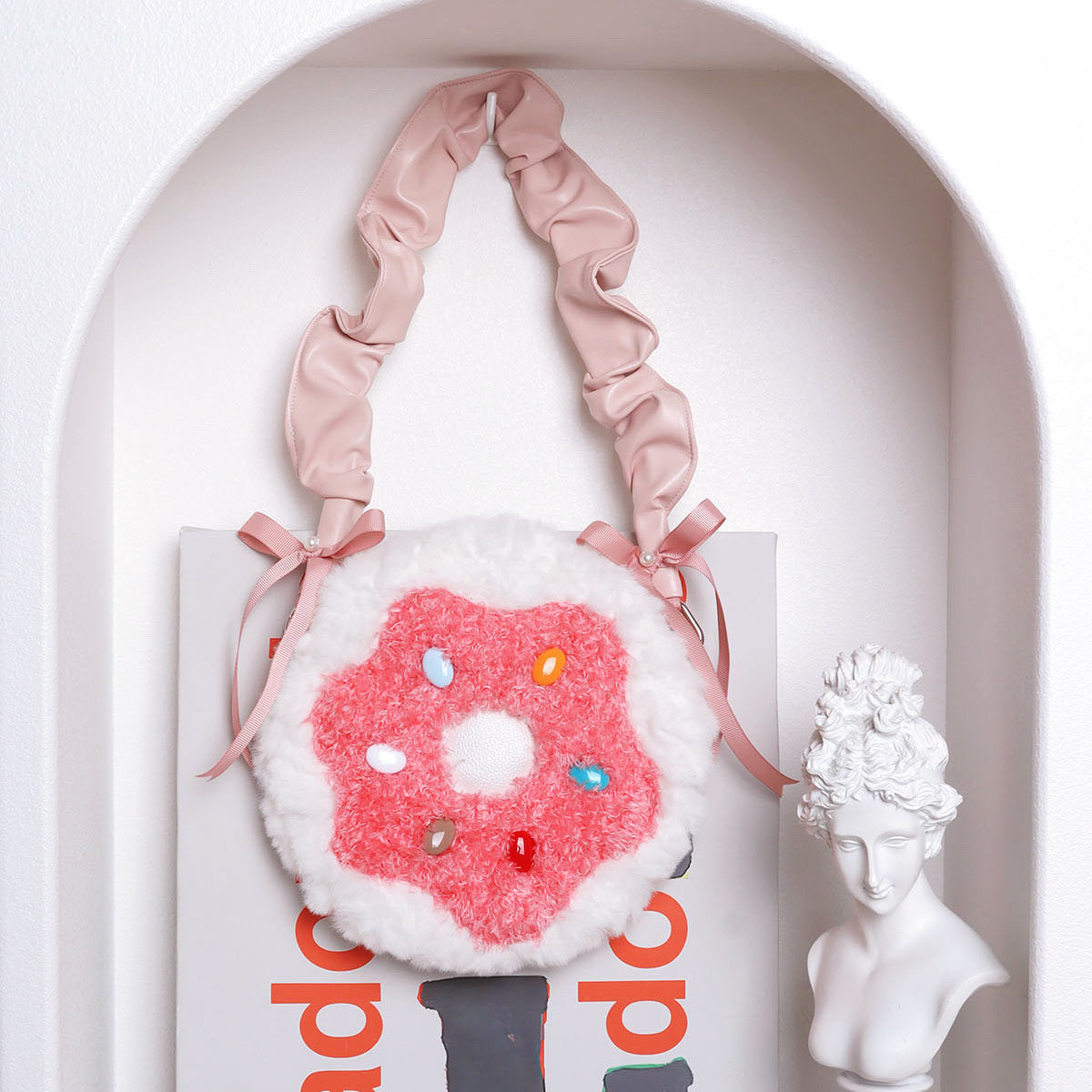 Sweet Donut Small Round Crossbody Bag for Girls - Cute Trendy Phone Bag in Lolita Style Sweet Donut Small Round Crossbody Bag for Girls - Cute Trendy Phone Bag in Lolita Style