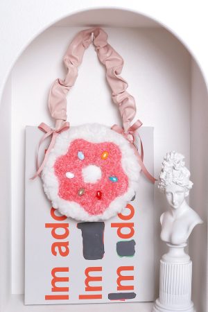 Sweet Donut Small Round Crossbody Bag for Girls - Cute Trendy Phone Bag in Lolita Style