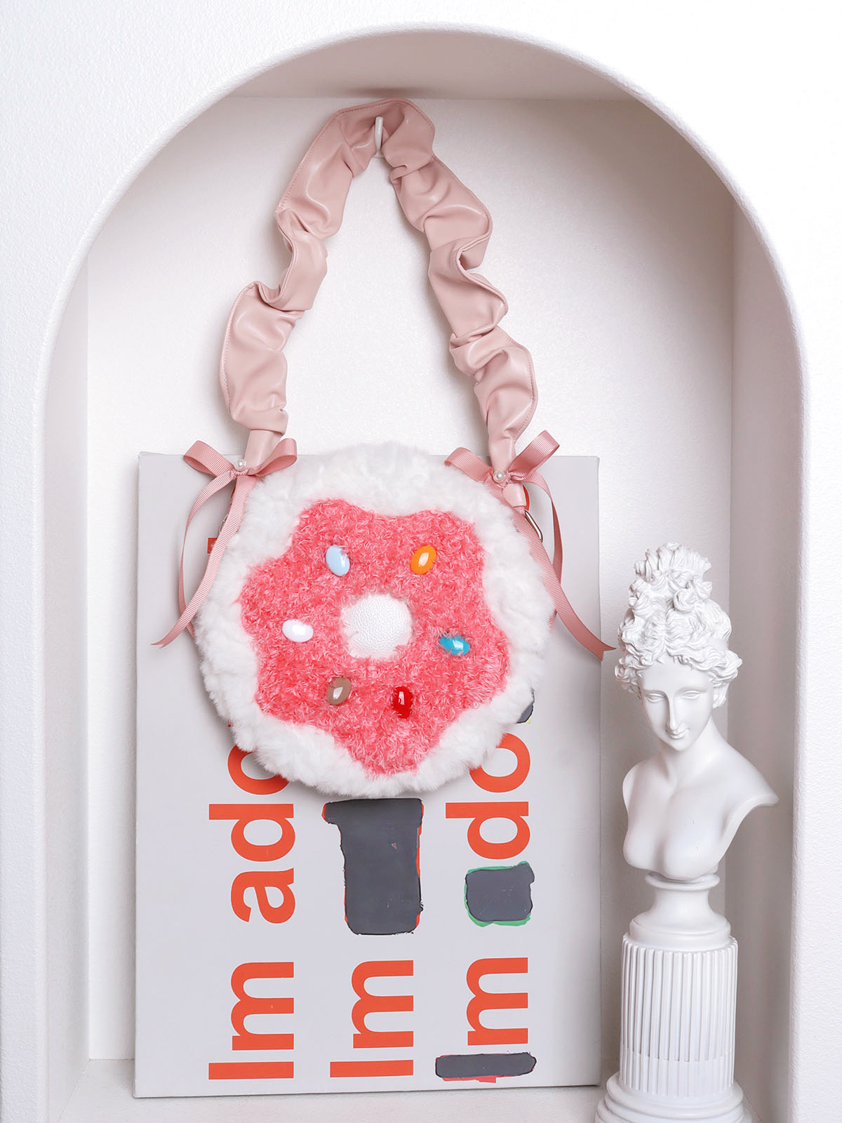 Sweet Donut Small Round Crossbody Bag for Girls - Cute Trendy Phone Bag in Lolita Style Sweet Donut Small Round Crossbody Bag for Girls - Cute Trendy Phone Bag in Lolita Style
