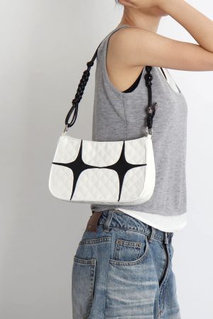 Sweet Retro Star Underarm Bag - Original Design, Stylish and Cool, Perfect for Y2K and Vintage Fashion Lovers