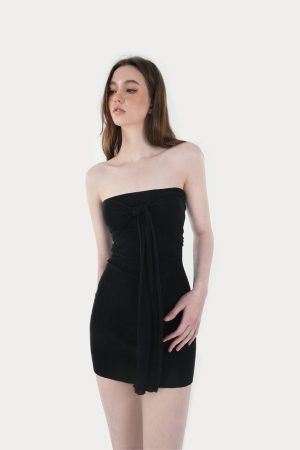 Tencel Multi-Wear Strapless Shawl Knitted Dress - Versatile Fashion for 90s Y2K Style