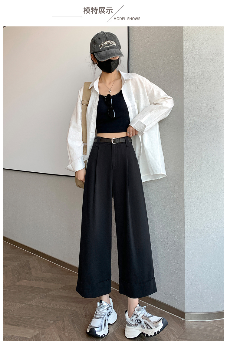 Tencel Washed Cotton Wide-Leg Pants for Women, Hip-Hiding Slimming Casual Nine-Point Pants, 90s Inspired Spring/Summer Fashion Tencel Washed Cotton Wide-Leg Pants for Women, Hip-Hiding Slimming Casual Nine-Point Pants, 90s Inspired Spring/Summer Fashion