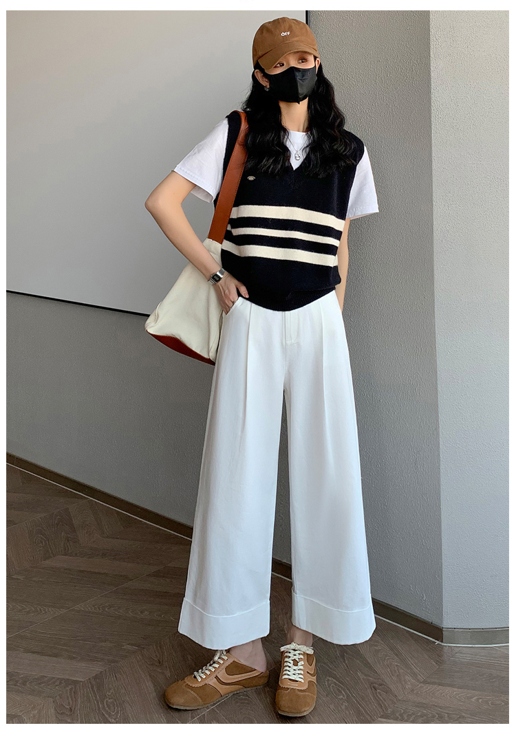 Tencel Washed Cotton Wide-Leg Pants for Women, Hip-Hiding Slimming Casual Nine-Point Pants, 90s Inspired Spring/Summer Fashion Tencel Washed Cotton Wide-Leg Pants for Women, Hip-Hiding Slimming Casual Nine-Point Pants, 90s Inspired Spring/Summer Fashion