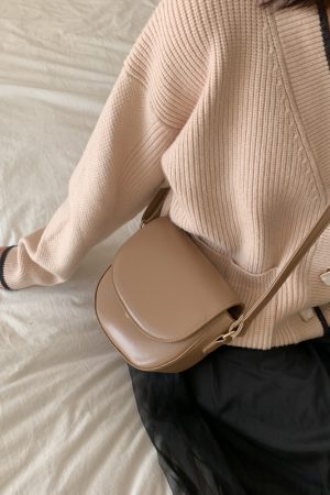 Textured Crossbody Bag for Women - 2025 Spring/Summer Fashion, Versatile Elegant Shoulder Bag, Chic Small Handbag