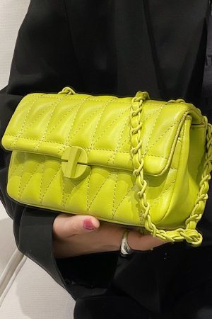 Textured Diamond-Patterned Chain Shoulder Bag for Women - Versatile Spring/Summer 2025 Small Crossbody Bag