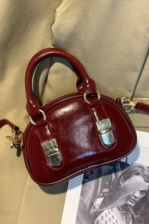 Textured Niche Bowling Bag for Women - 2025 Fashion, Simple Design, Small Round Shoulder Crossbody Handbag