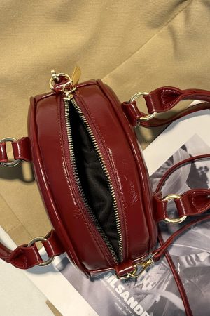 Textured Niche Bowling Bag for Women - 2025 Fashion, Simple Design, Small Round Shoulder Crossbody Handbag