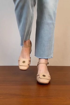 Thick-Heeled Open-Toe Sandals for Women - Hollow Design, Camellia Style, Summer 2025 Trendy High Heels