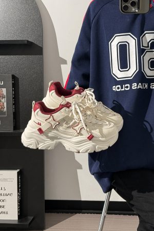 Thick-Soled Dad Shoes for Women - 2025 New Style Mesh Breathable Casual Sneakers - Versatile Soft-Soled White Sports Footwear