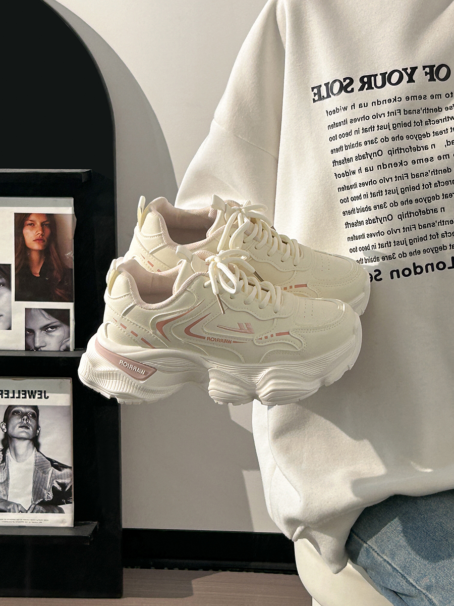 Thick-Soled Dad Shoes for Women - 2025 New Style Mesh Breathable Casual Sneakers - Versatile Soft-Soled White Sports Footwear Thick-Soled Dad Shoes for Women - 2025 New Style Mesh Breathable Casual Sneakers - Versatile Soft-Soled White Sports Footwear