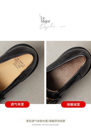 Thick-Soled High Heeled Loafers for Women - Sheepskin Buckle Design, 2025 Summer Style, Trendy Footwear, Chic Comfort