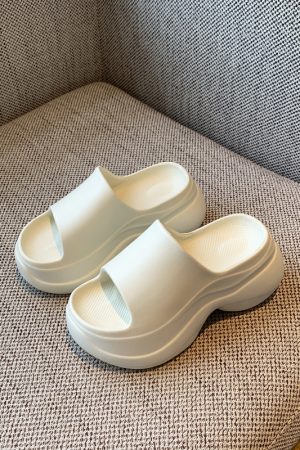 Thick-Soled One-Strap Sandals for Women - Summer 2025 Versatile Height-Increasing Slippers for Petite Figures, Non-Slip Design