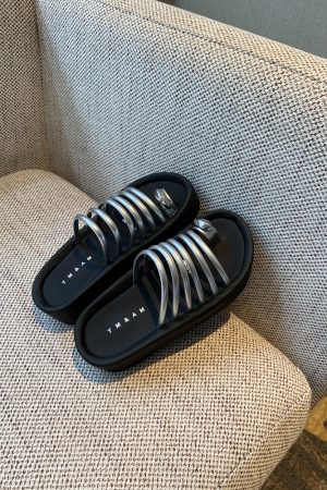 Thick-Soled Open-Toe Platform Sandals for Women - Summer 2025 Casual One-Strap Height-Increasing Slippers