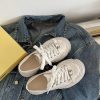 Thick-Soled Sheepskin Lace-Up Vintage White Sneakers for Women - Versatile Sports Casual Shoes, Trendy 90s Style