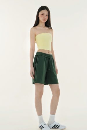 Three-Color Nude Feel High-Elastic One-Piece Bandeau Swimsuit - Trendy Summer Beachwear