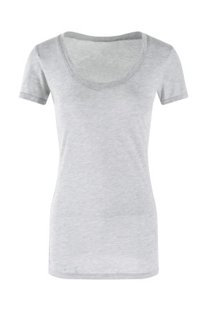 Three-Color Sheer Loose U-Neck T-Shirt - Short Sleeve Thin Top for Effortless Casual Style