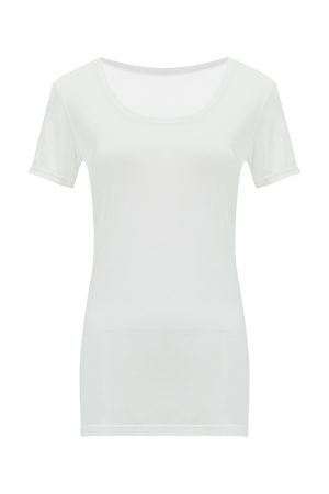 Three-Color Sheer Loose U-Neck T-Shirt - Short Sleeve Thin Top for Effortless Casual Style