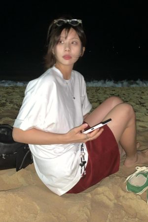 Timeless Korean Minimalist Heavyweight Cotton Short-Sleeve T-Shirt for Summer Casual Style