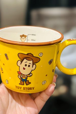 Toy Story Buzz Lightyear Ceramic Water Cup - Cute Kids' Mug for Milk, Oatmeal, Breakfast - Fun Cartoon Design