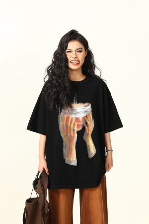 Trendy American Street Style Printed Short-Sleeve T-shirt for Men and Women - Hip-Hop Summer Unisex Fashion Top