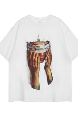 Trendy American Street Style Printed Short-Sleeve T-shirt for Men and Women - Hip-Hop Summer Unisex Fashion Top