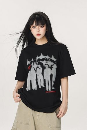 Trendy American Style Loose Short Sleeve T-Shirt for Men and Women - Summer Half Sleeve Design, Perfect for Casual Looks