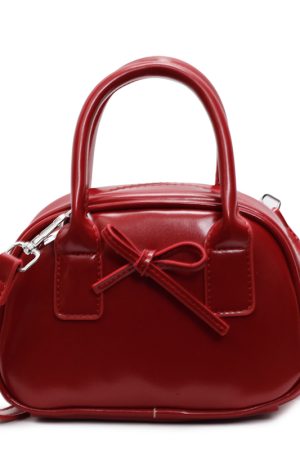 Trendy Bowknot Steamed Bun Handbag for Women - Versatile Small Tote & Shoulder Crossbody Bag for 2025 Fashion