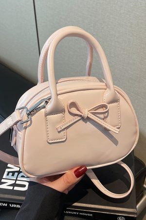 Trendy Bowknot Steamed Bun Handbag for Women - Versatile Small Tote & Shoulder Crossbody Bag for 2025 Fashion