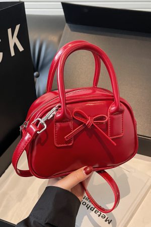 Trendy Bowknot Steamed Bun Handbag for Women - Versatile Small Tote & Shoulder Crossbody Bag for 2025 Fashion