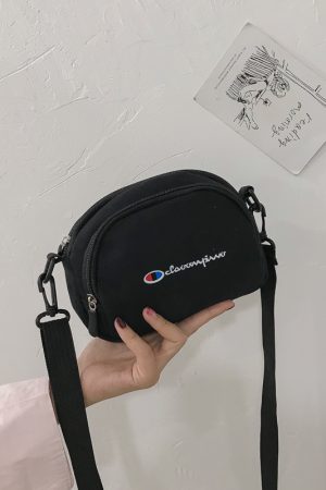 Trendy Canvas Crossbody Bag for Women - Versatile Small Bag for Spring Summer 2025 - Fresh Y2K Style