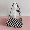 Trendy Checkered Underarm Bag for Women - Versatile Minimalist Crossbody Shoulder Bag for Spring and Summer Fashion