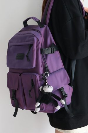 Trendy Colorful Backpack for Men and Women - Fashionable Double-Shoulder School Bag for Students, Perfect for Elementary and Middle School