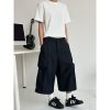 Trendy Deconstructed Pleated Straight-Leg Men's Shorts - Retro Loose Cropped Pants for a 90s Y2K Style Look