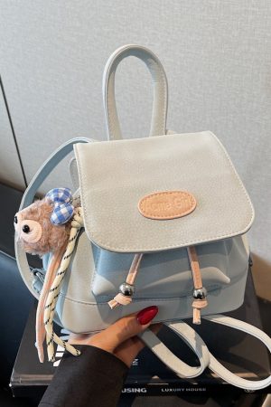 Trendy Dual-Use Small Backpack for Women - Stylish High-End Design with Contrasting Colors, Perfect for 2025 Fashion