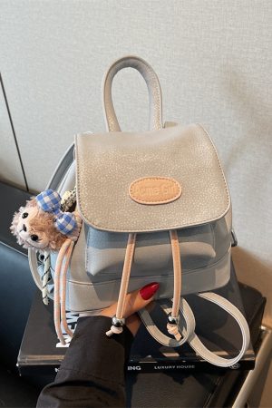 Trendy Dual-Use Small Backpack for Women - Stylish High-End Design with Contrasting Colors, Perfect for 2025 Fashion