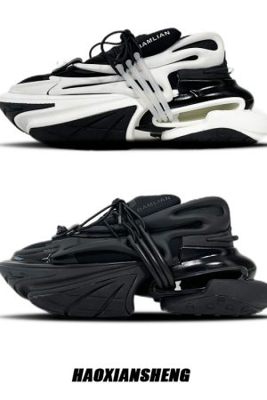 Trendy European Space Shoes for Men and Women - Niche Couple Tech Yacht Sneakers, Bullet Dad Style