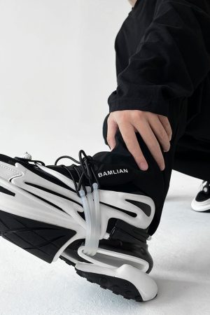 Trendy European Space Shoes for Men and Women - Niche Couple Tech Yacht Sneakers, Bullet Dad Style