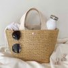 Trendy Handheld Straw Woven Bag for Women - 2023 Retro Beach Vacation Style, Perfect for Summer Outings and Instagram Looks