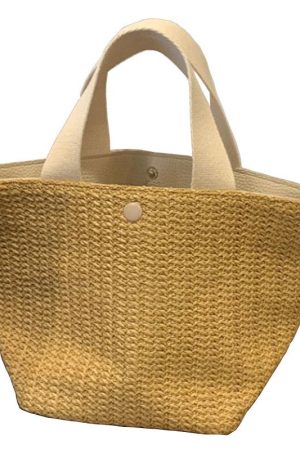 Trendy Handheld Straw Woven Bag for Women - 2023 Retro Beach Vacation Style, Perfect for Summer Outings and Instagram Looks