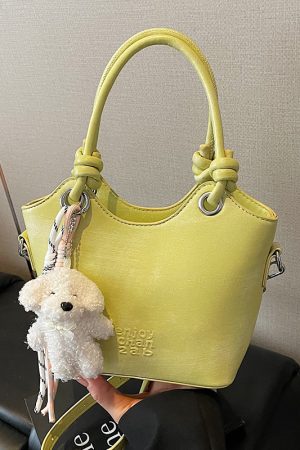 Trendy High-End Small Shoulder Crossbody Bag for Women, 2025 Niche Design Letter Print Vegetable Basket Style